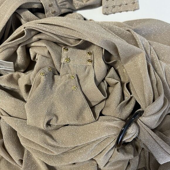 Bronx & Banco Sz L / 8 Cleopatra Cutout Maxi Dress in Sand Gold Shimmer - Picture 10 of 10